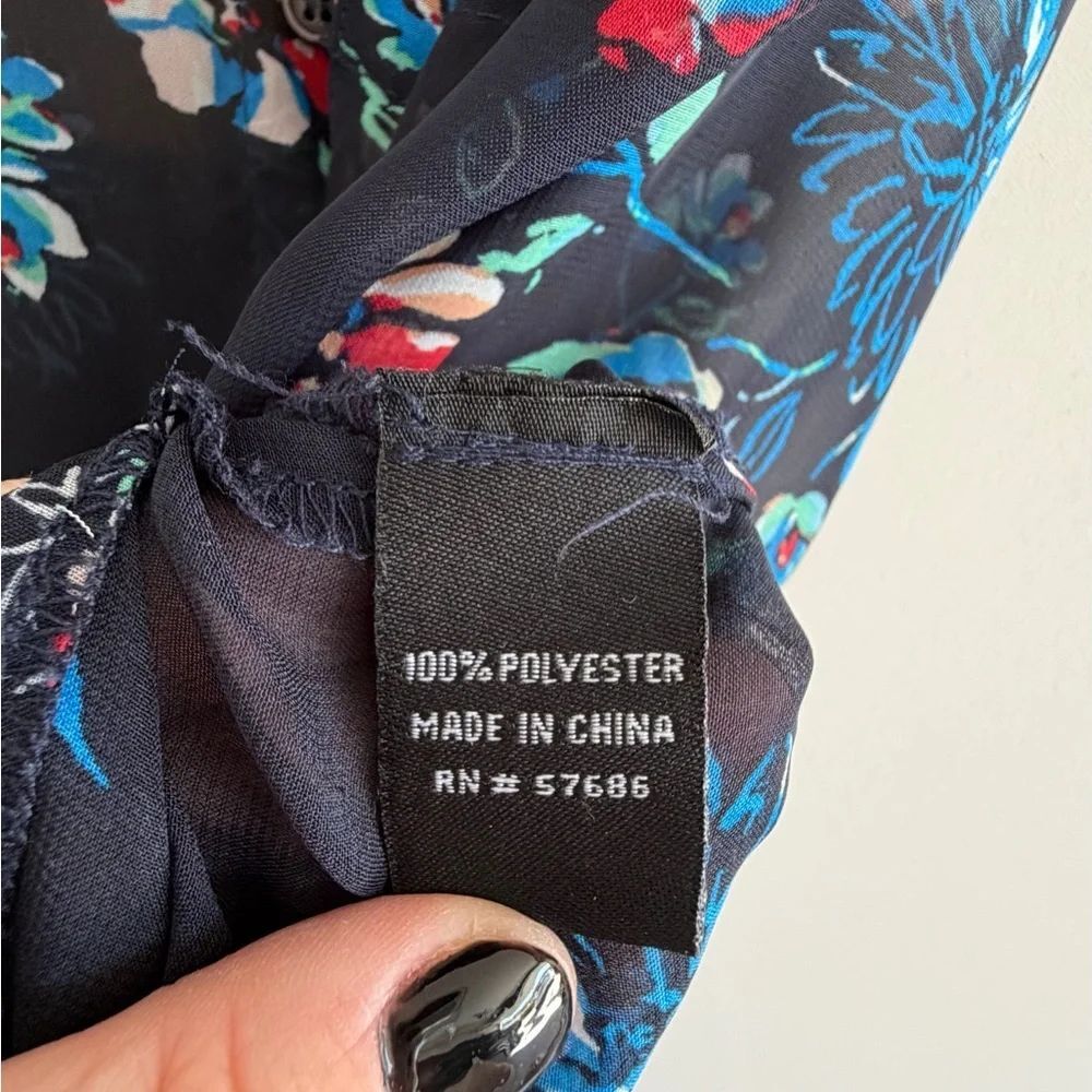 NewLook Size S Sheer Floral Sleeveless Shirt Side Slits Lightweight Flowy Artsy - Picture 5 of 9
